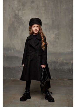 MiliLook черное пальто для девочки Белла